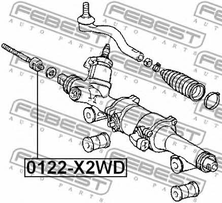 Inner Tie Rod Febest 0122-X2WD