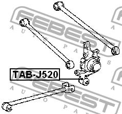 Silentblock des hinteren Zapfens Febest TAB-J520