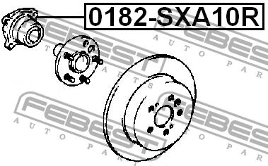 Маточина колеса задня Febest 0182-SXA10R
