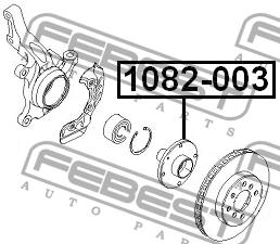 Febest Wheel hub front – price