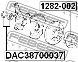 Wheel hub front Febest 1282-002