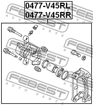 Febest Brake caliper rear right – price 342 PLN