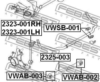 Febest Wahacz zawieszenia – cena 123 PLN