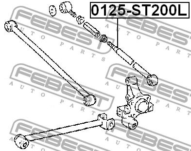 Regulowany tylny drążek kierowniczy Febest 0125-ST200L