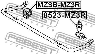 Łącznik stabilizatora tylnego Febest 0523-MZ3R