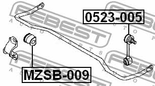 Rear stabilizer bar Febest 0523-005