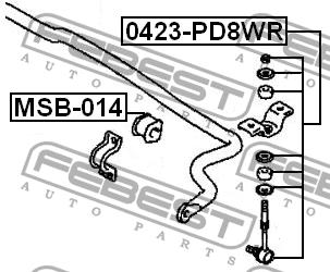 Febest Rear stabilizer bar – price 34 PLN