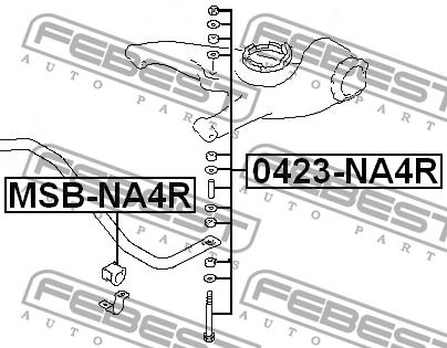 Łącznik stabilizatora tylnego Febest 0423-NA4R