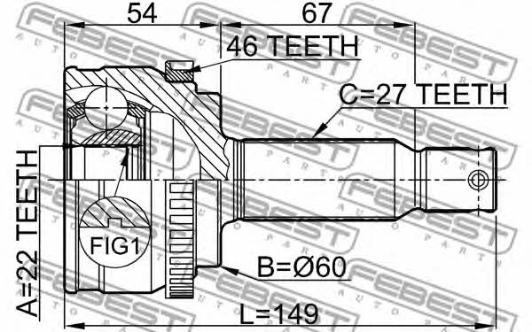 Febest CV joint – price 178 PLN