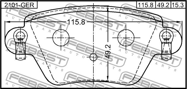 Febest 2101-GER Brake Pad Set, disc brake 2101GER: Buy near me in Poland at 2407.PL - Good price!