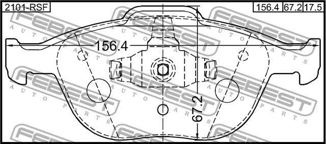 Febest 2101-RSF Brake Pad Set, disc brake 2101RSF: Buy near me in Poland at 2407.PL - Good price!