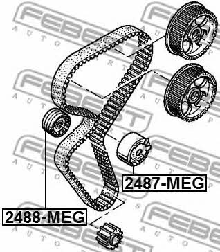 Febest Tensioner pulley, timing belt – price 83 PLN