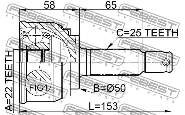 CV joint Febest 0410-004