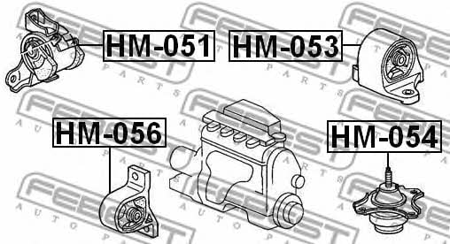 Подушка двигуна передня Febest HM-056