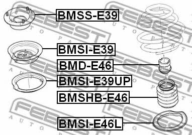 Osłona amortyzatora przedniego Febest BMSHB-E46