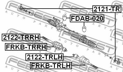 Пыльник рулевой рейки Febest FRKB-TRRH