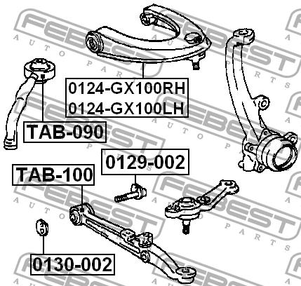 Febest Suspension arm front upper right – price 184 PLN