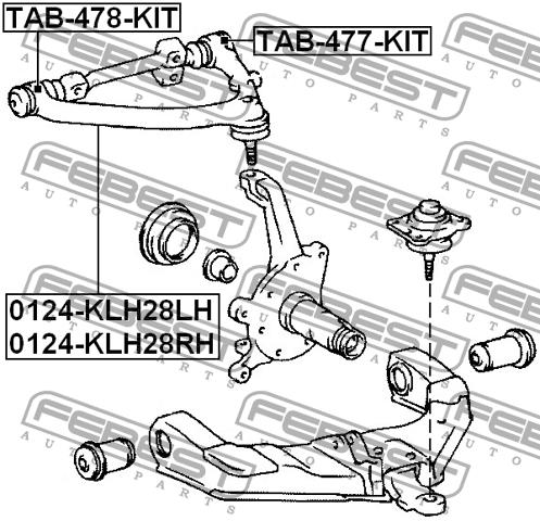 Febest Suspension arm front upper left – price 448 PLN