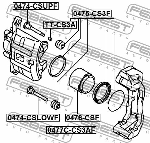 Febest Bracket front brake caliper – price 157 PLN