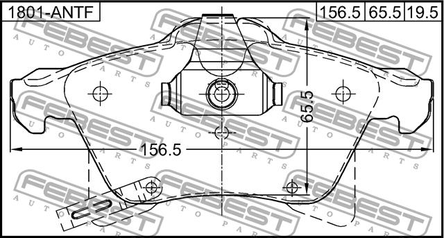 Febest 1801-ASHF Brake Pad Set, disc brake 1801ASHF: Buy near me in Poland at 2407.PL - Good price!