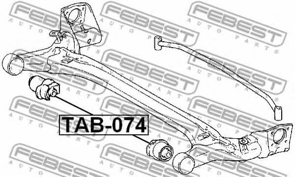 Сайлентблок балки задней Febest TAB-074