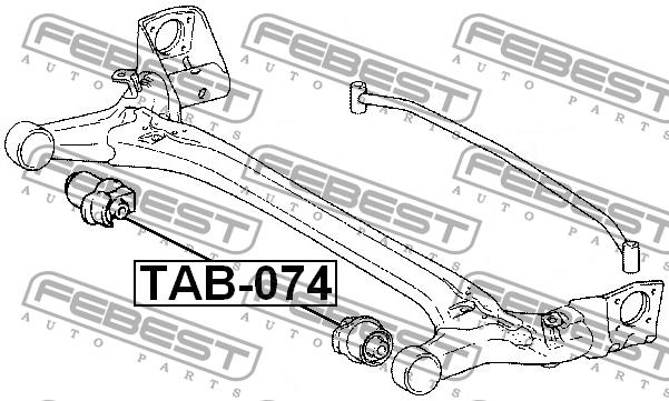 Febest Сайлентблок балки задней – цена 90 PLN