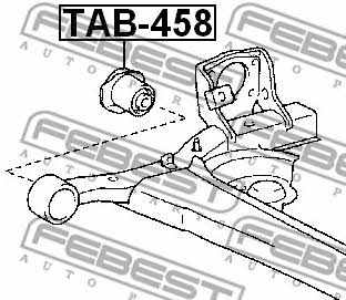 Сайлентблок балки задньої Febest TAB-458