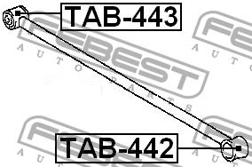 Сайлентблок задней продольной тяги Febest TAB-442