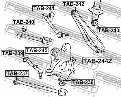 Febest Silent block rear wishbone – price 28 PLN