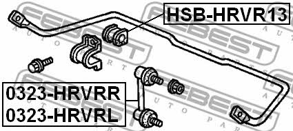 Rear stabilizer bush Febest HSB-HRVR13