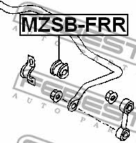 Tuleja stabilizatora tylnego Febest MZSB-FRR