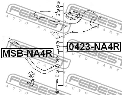 Febest Rear stabilizer bush – price 18 PLN