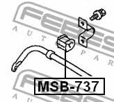 Tuleja stabilizatora tylnego Febest MSB-737
