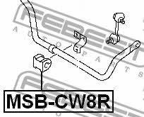 Tuleja stabilizatora tylnego Febest MSB-CW8R