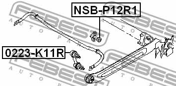 Tuleja stabilizatora tylnego Febest NSB-P12R1
