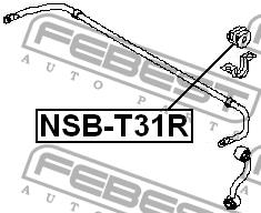 Febest Rear stabilizer bush – price 15 PLN