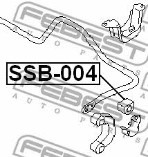 Tuleja stabilizatora tylnego Febest SSB-004