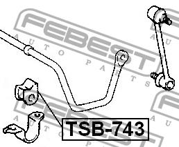 Febest Stabilisatorbuchse hinten – Preis 16 PLN