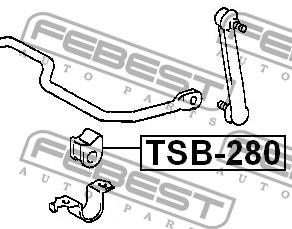 Febest Rear stabilizer bush – price 12 PLN