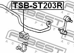 Stabilisatorbuchse hinten Febest TSB-ST203R