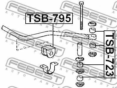 Tuleja stabilizatora tylnego Febest TSB-723