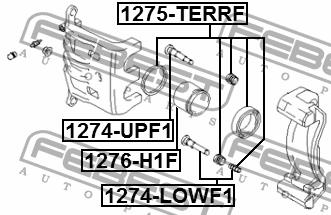 Bremssattelführung Febest 1274-LOWF1