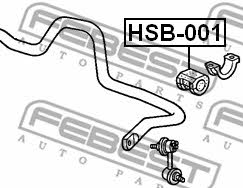 Front stabilizer bush Febest HSB-001