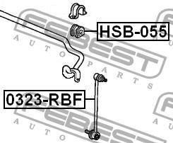 Tuleja stabilizatora przedniego Febest HSB-055