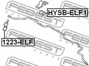 Втулка стабилизатора переднего Febest HYSB-ELF1
