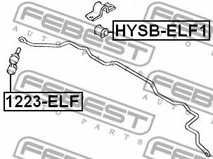 Втулка стабілізатора переднього Febest HYSB-ELF1