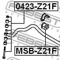 Втулка стабилизатора переднего Febest MSB-Z21F
