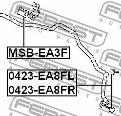 Tuleja stabilizatora przedniego Febest MSB-EA3F