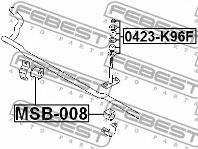 Front stabilizer bush Febest MSB-008