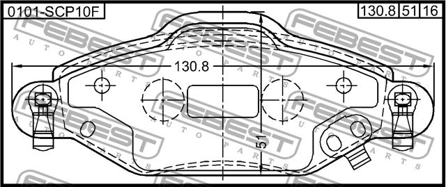 Febest 0101-SCP10F Brake Pad Set, disc brake 0101SCP10F: Buy near me in Poland at 2407.PL - Good price!